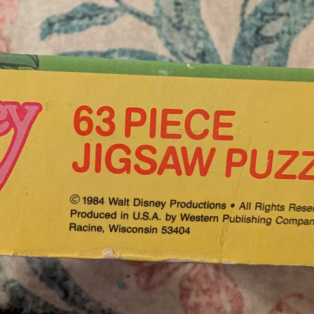 💥3/$24 Vintage‎ 1984 Disney Baby 63 Piece Puzzle